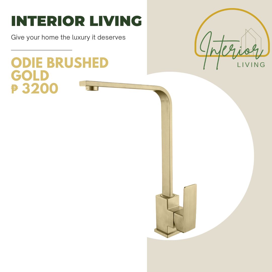 Odie Brushed Gold Swivel Sink Mixer