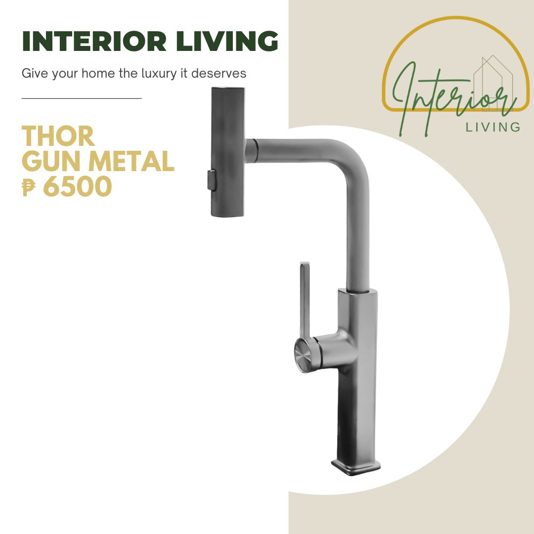 Thor Gun Metal Pull-Out Kitchen Faucet