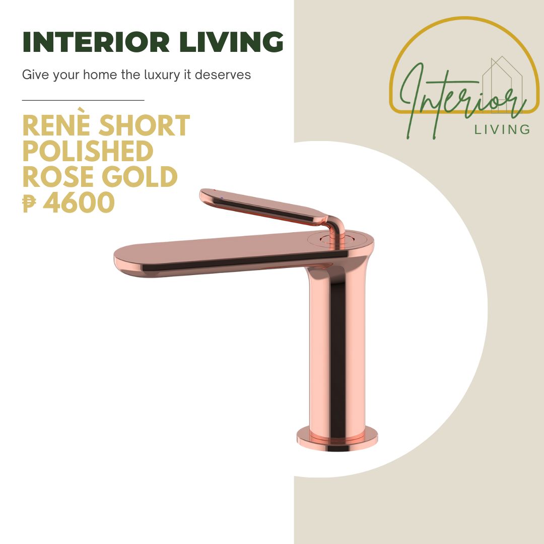 Renè Short Polished Rose Gold Faucet