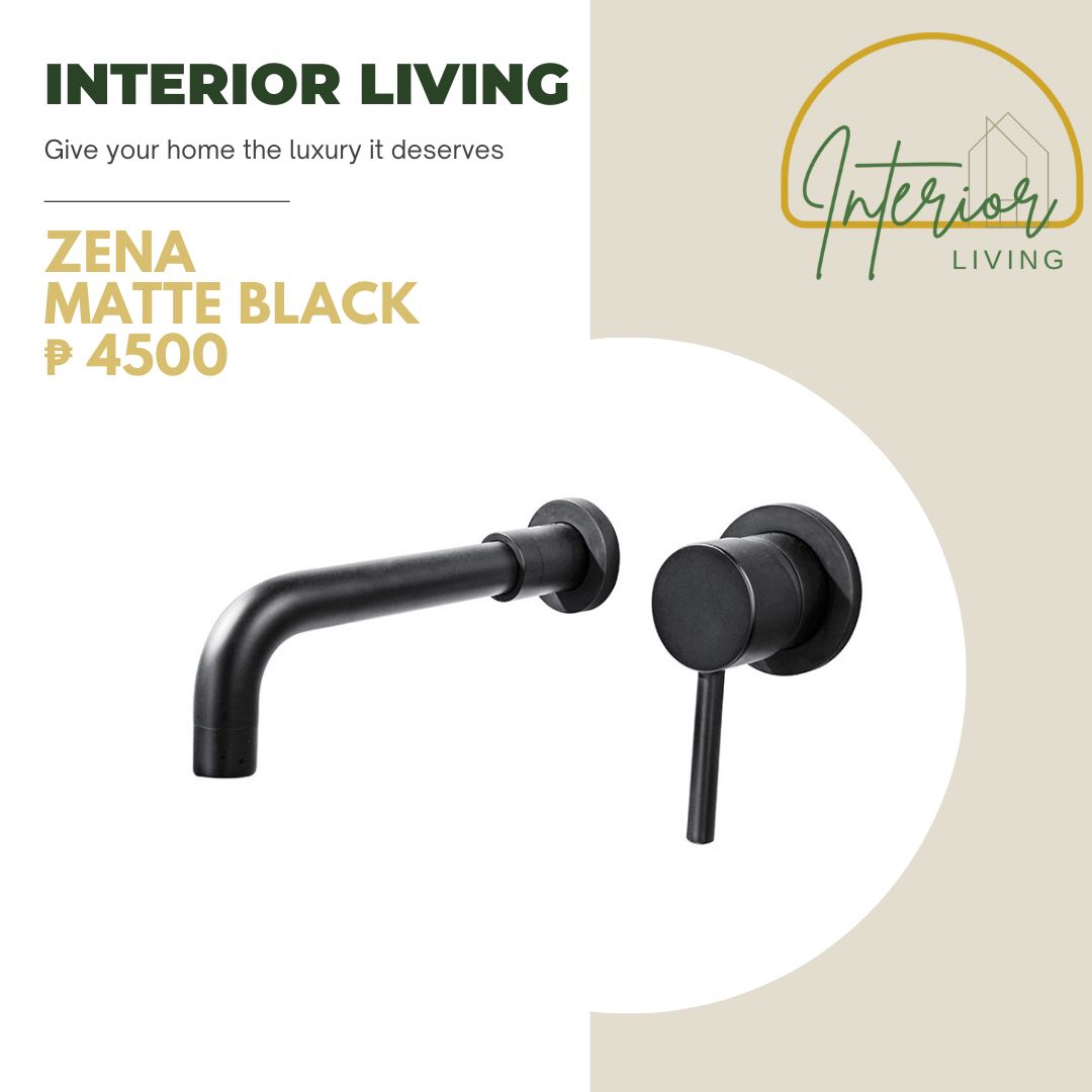 Zena Matte Black In-Wall Basin Faucet