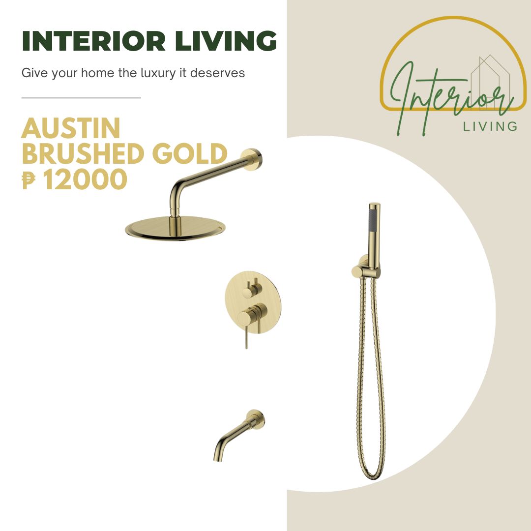 Austin Brushed Gold 3-Way In Wall Mount Shower