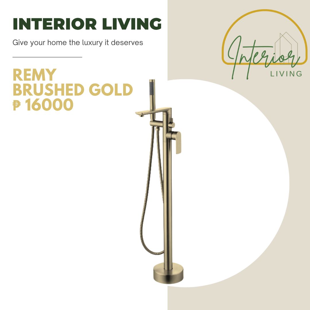 Remy  Brushed Gold Freestanding Bath Tub Mixer