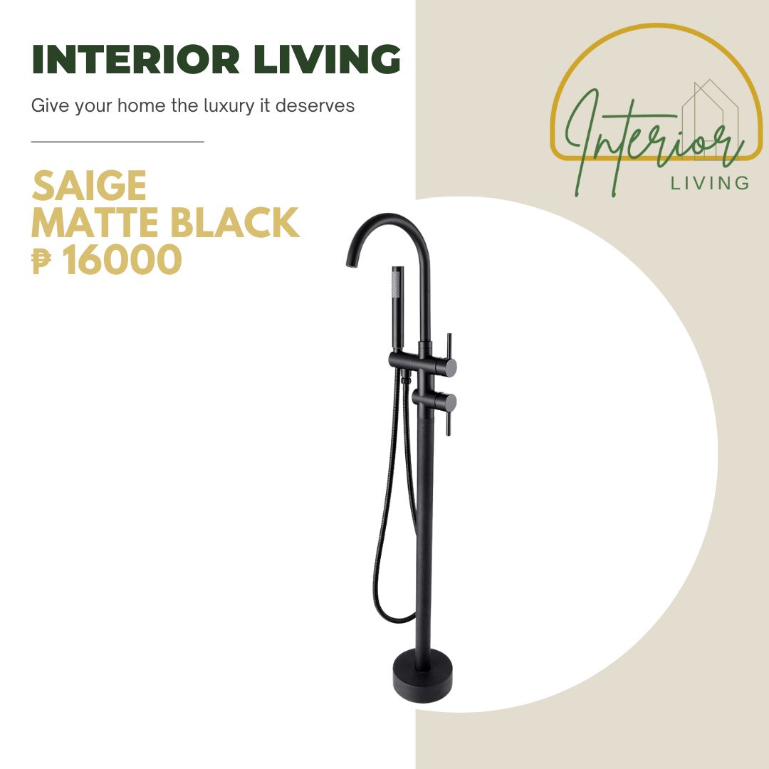 Saige Matte Black  Freestanding Bath Tub Mixer