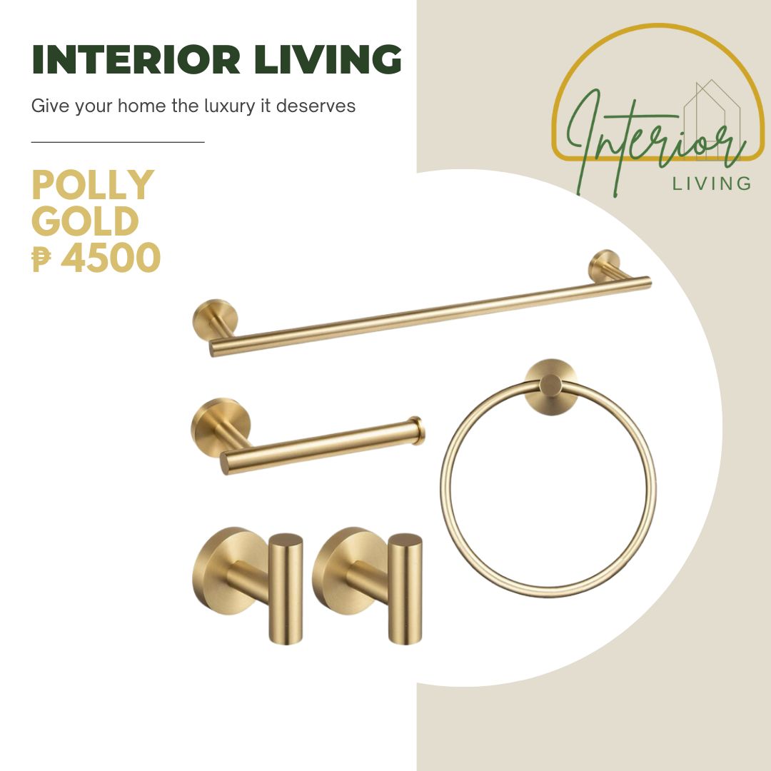Polly Towel Rack Set Brushed Gold