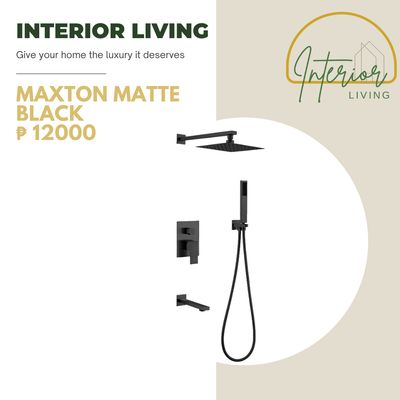 Maxton Matte Black Concealed 3-Way Shower Set