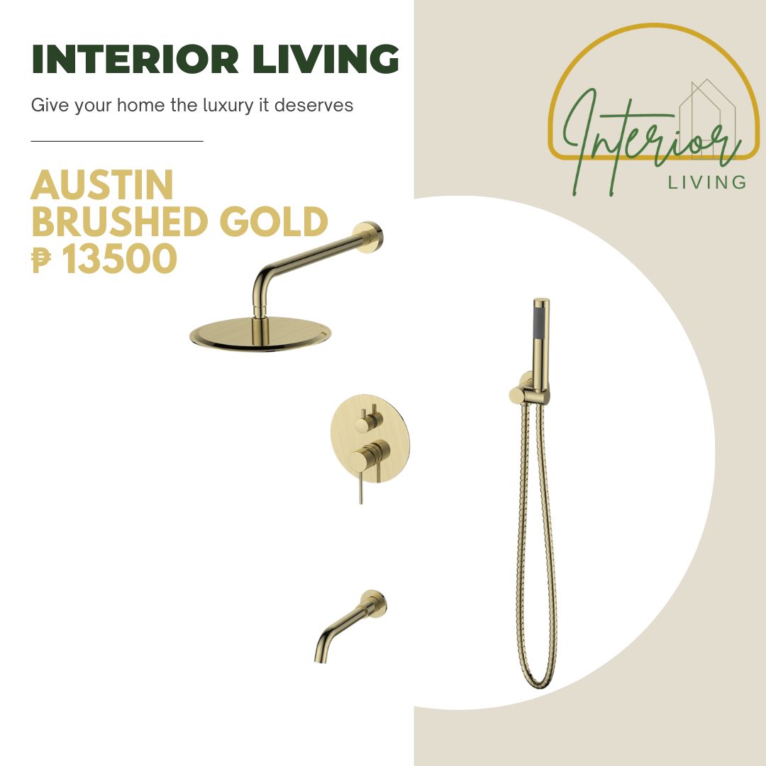 Austin Brushed Gold Concealed 3-Way Shower System
