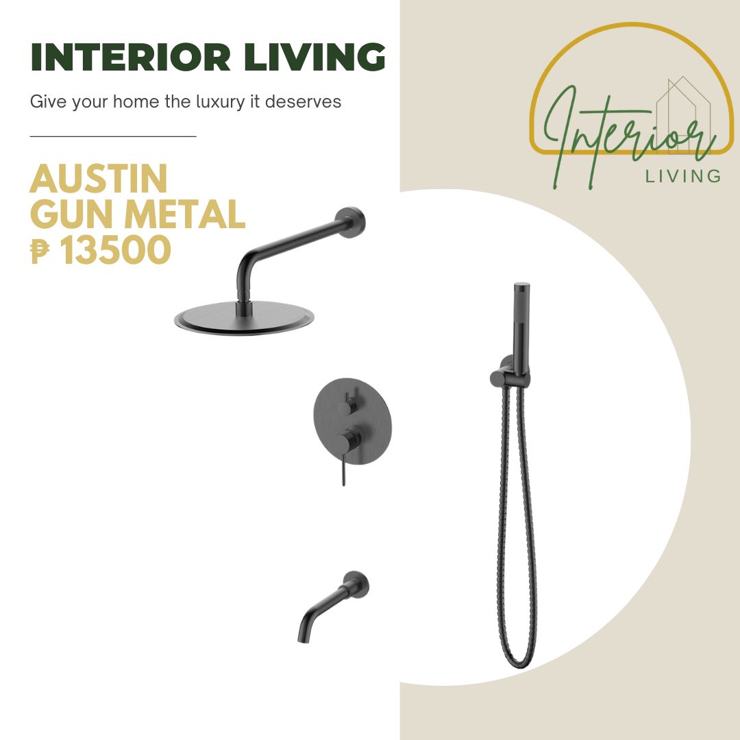 Austin Gun Metal Concealed 3-Way Shower System