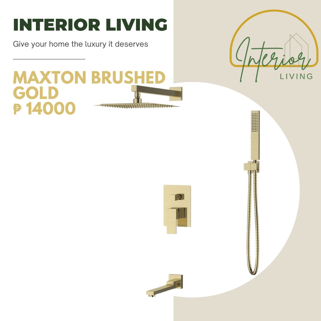 Maxton Brushed Gold Concealed 3-Way Shower System