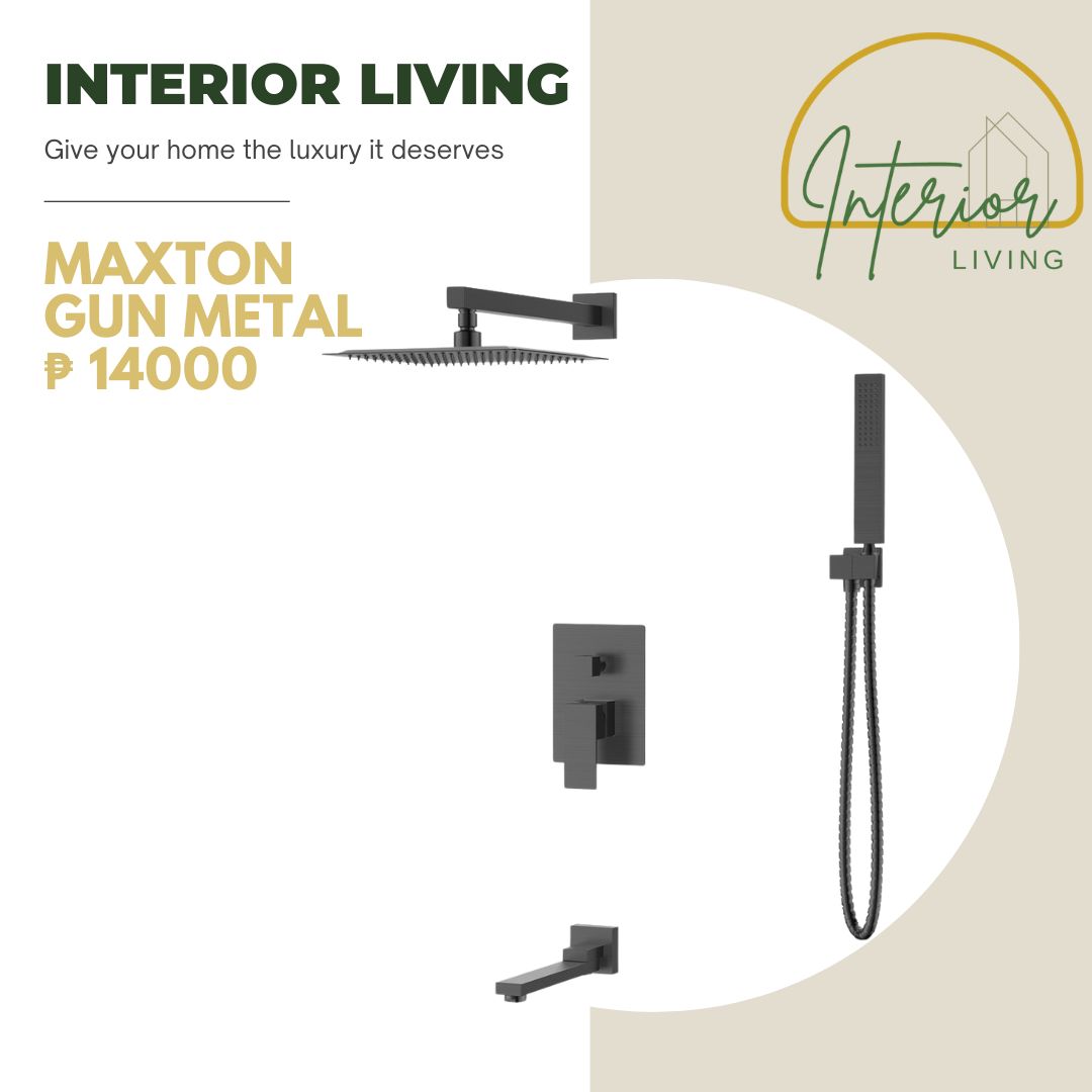 Maxton Gun Metal 3-Way Concealed Shower System