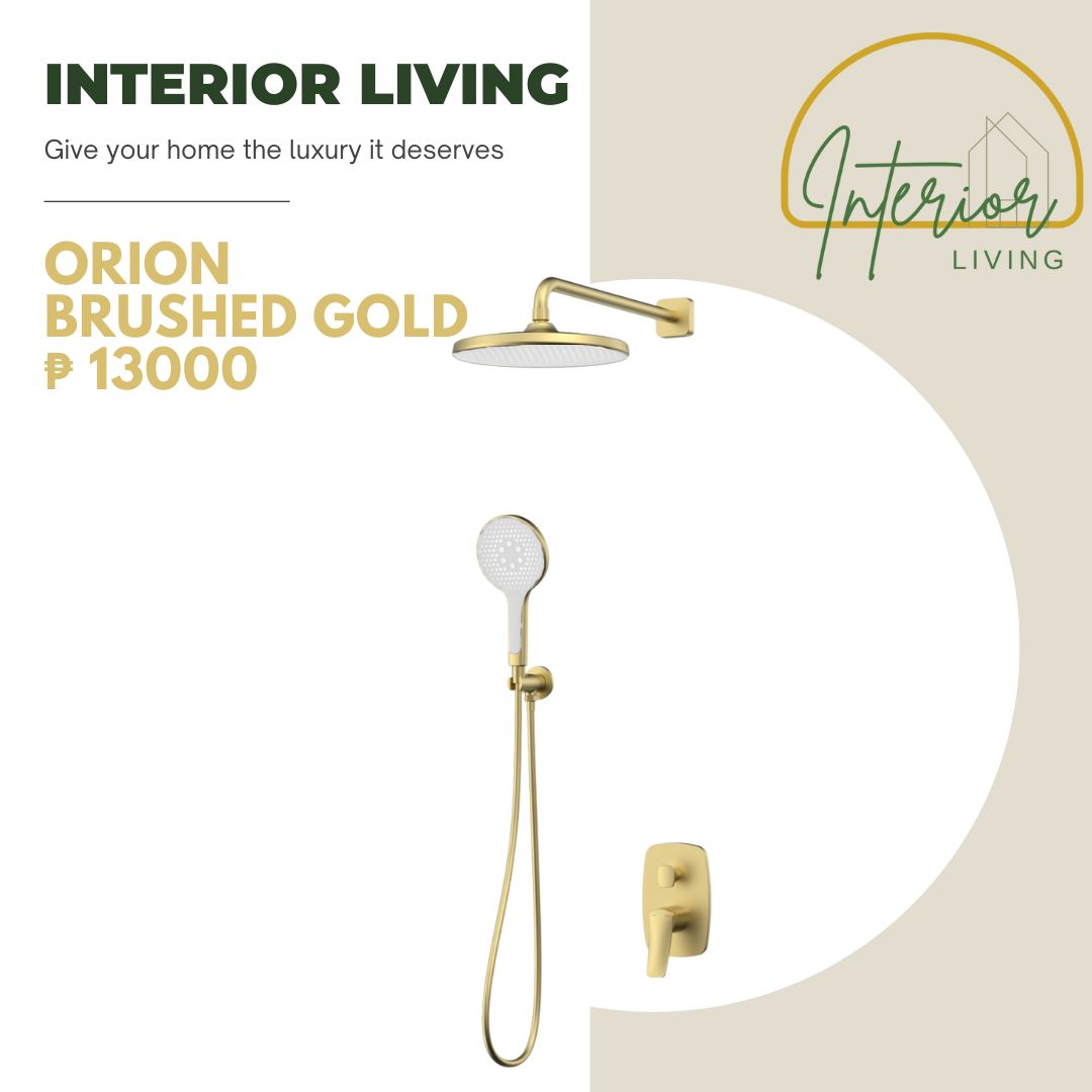 Orion Brushed Gold 2-Way Concealed Shower System