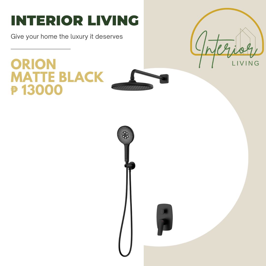Orion Matte Black 2-Way Concealed Shower System
