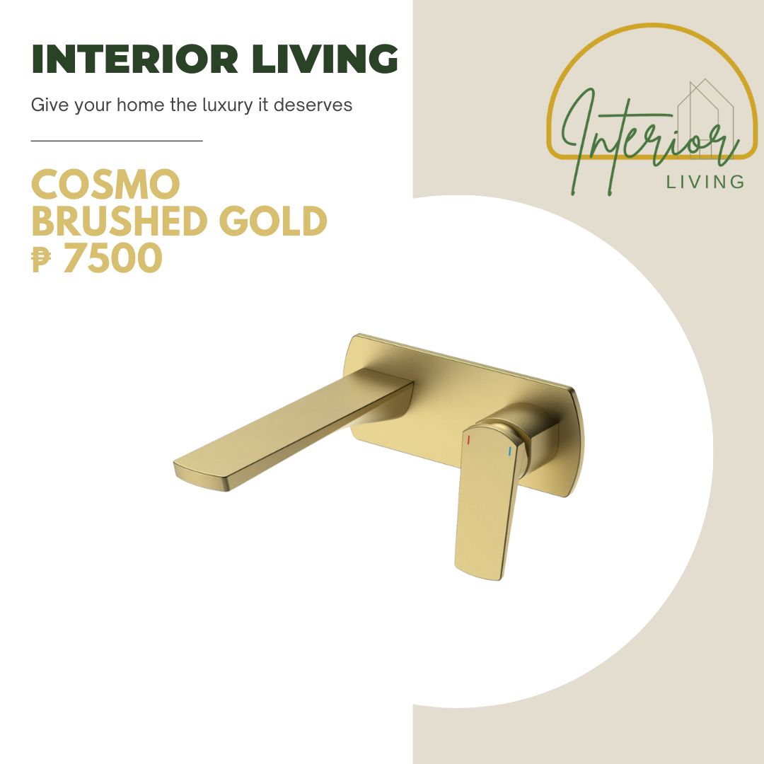 Cosmo Brushed Gold In-Wall Basin Mixer
