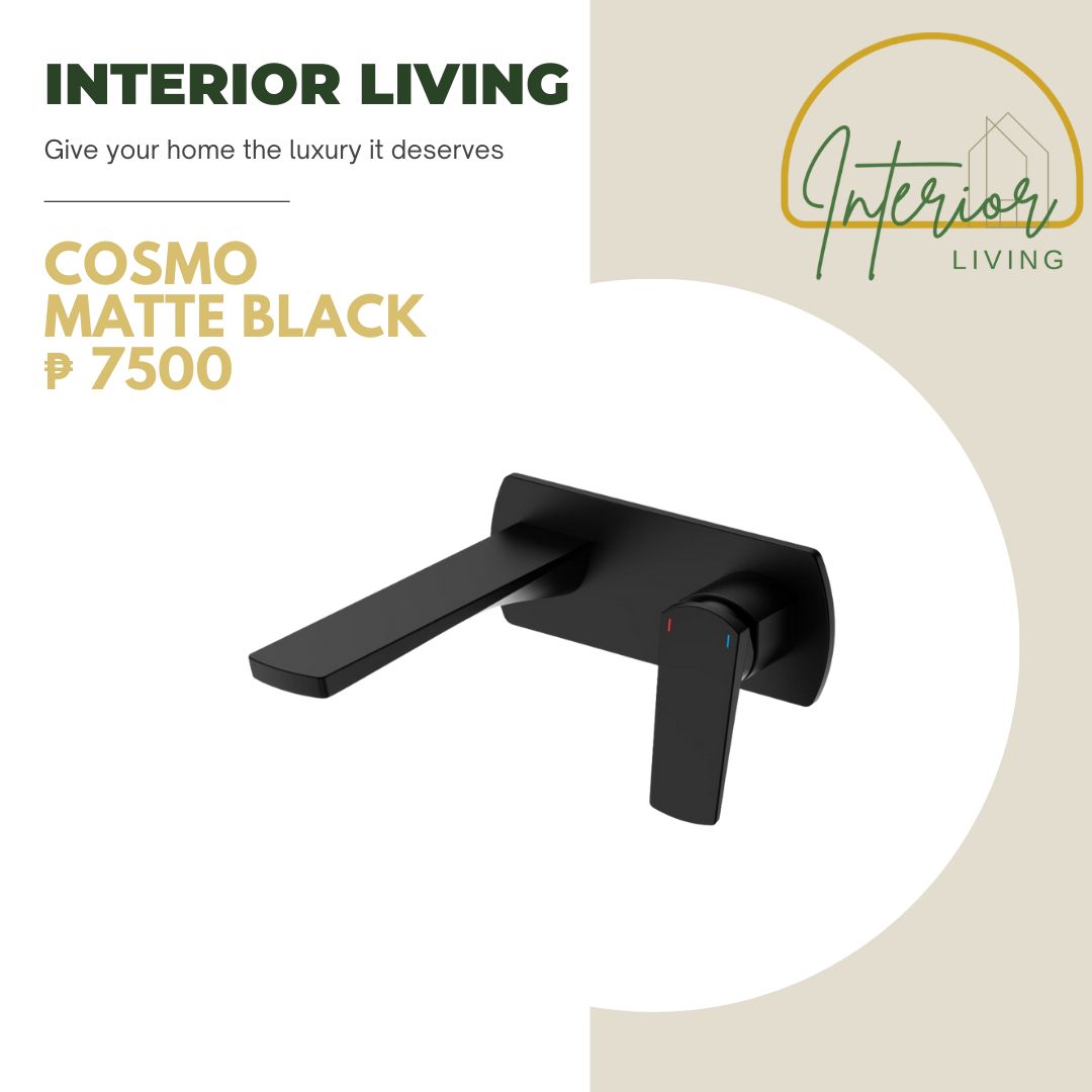 Cosmo Matte Black In- Wall Basin Mixer