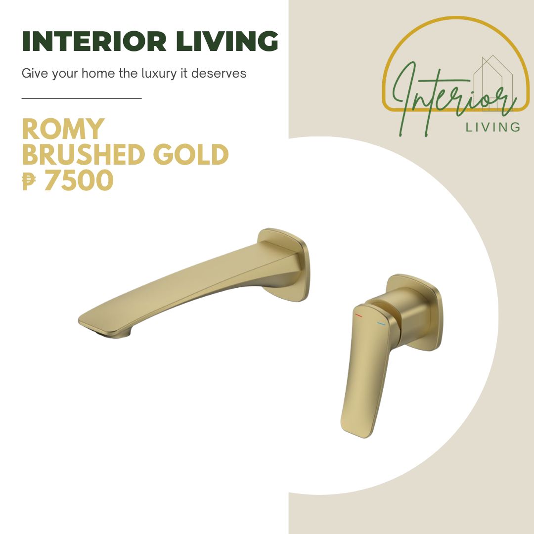 Romy Brushed Gold In-Wall Mixer