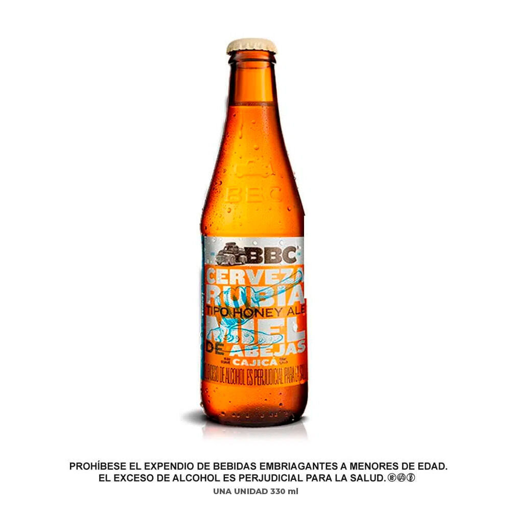 Cerveza bbc cajica miel votella x 330ml
