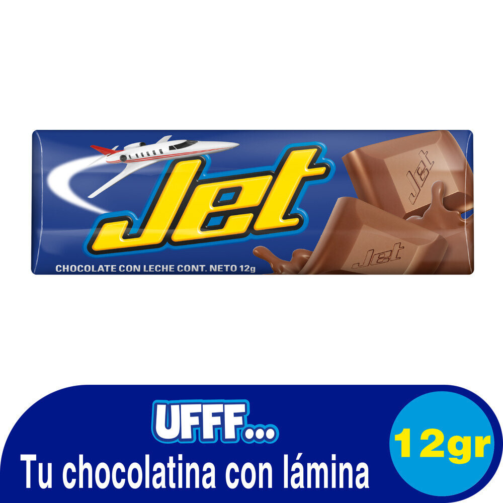 Chocolatina jet x 12 gramos unidad