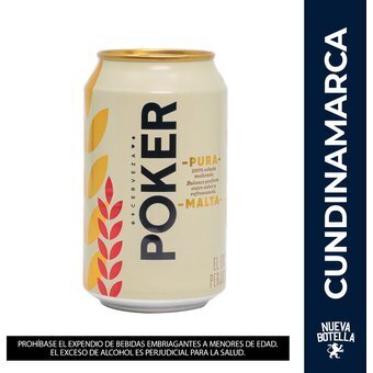 Cerveza Poker pura malta lata x 330ml