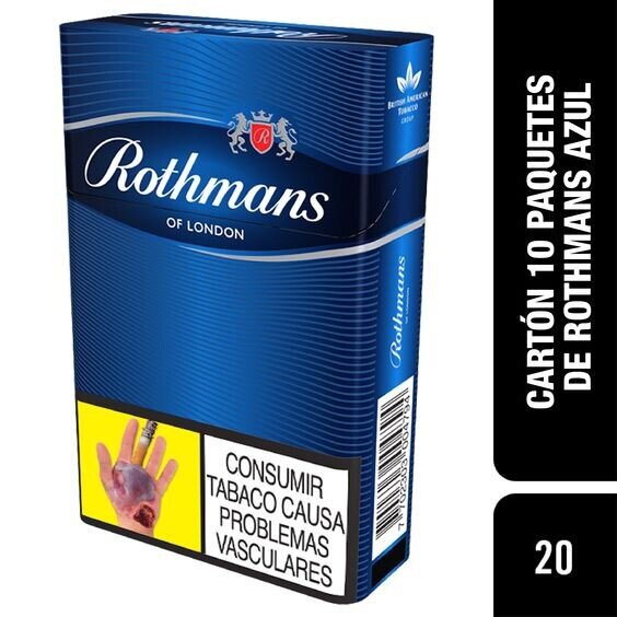 Cigarrillo rothmans azul paquete x 20 unidades