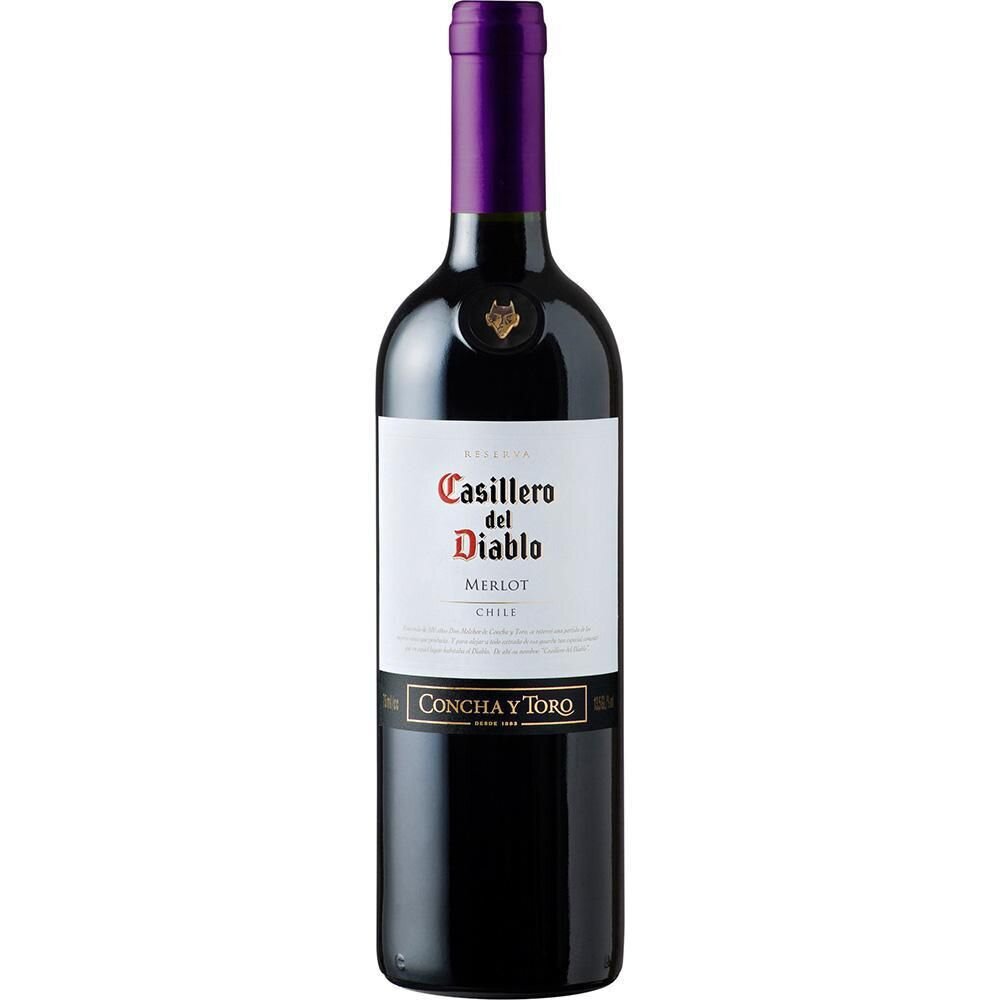 Vino casillero del diablo merlot x 750 ml