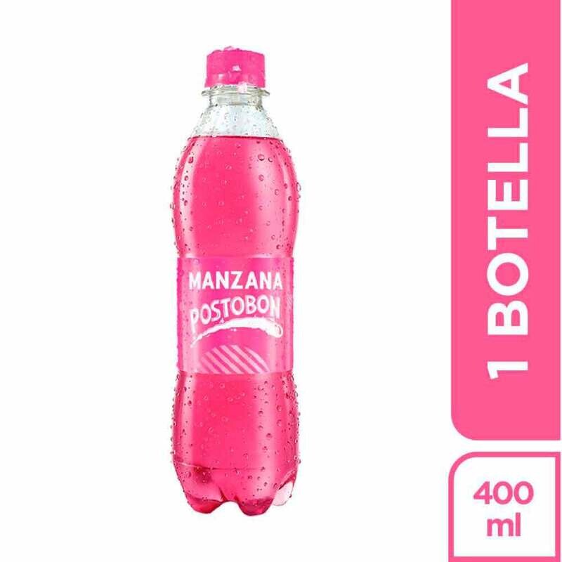Gaseosa Manzana Postobon botella x 400 ml