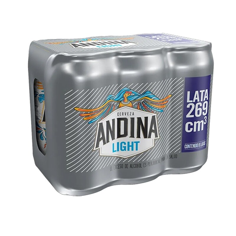 Cerveza andina light lata x 269 ml