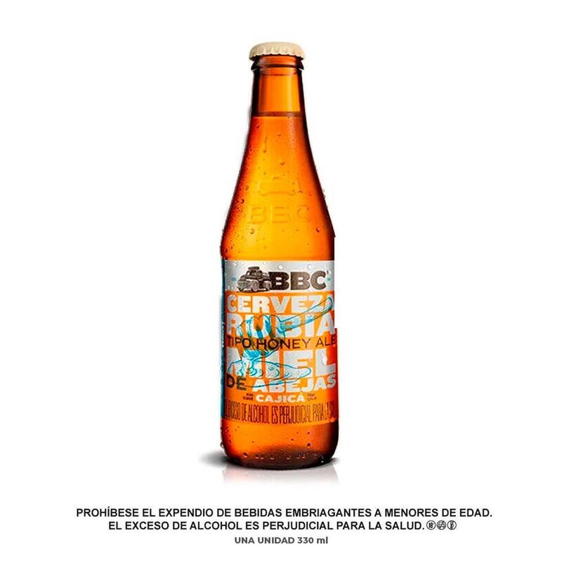 Cerveza bbc cajica miel votella x 330ml