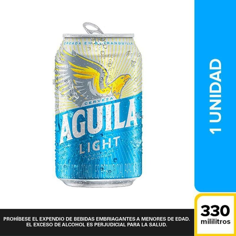 Cerveza aguila light lata x 330ml