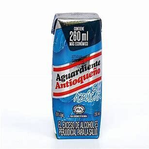 Aguardiente antioqueño azul 260 ml tetrapack