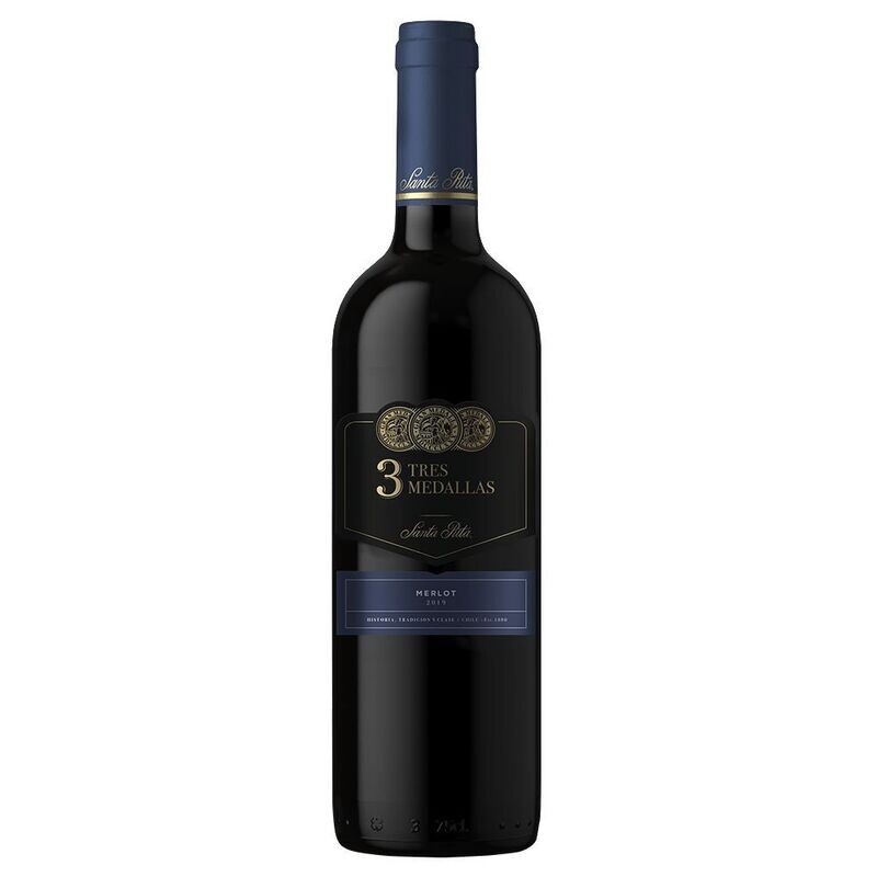 Vino 3 medallas merlot 750 ml