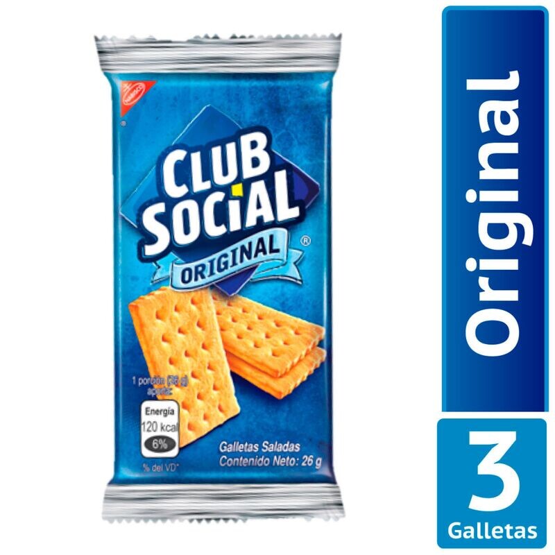 Galleta salada club social 26 gramos x 1 unidad