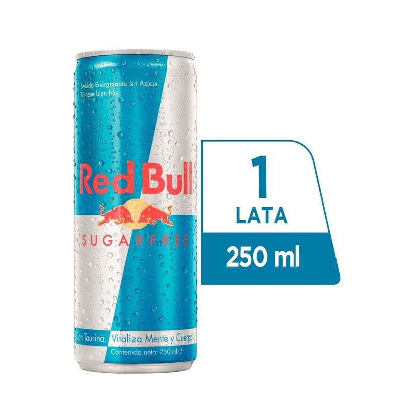 Energizante Red bull sin azucar x 250 ml lata