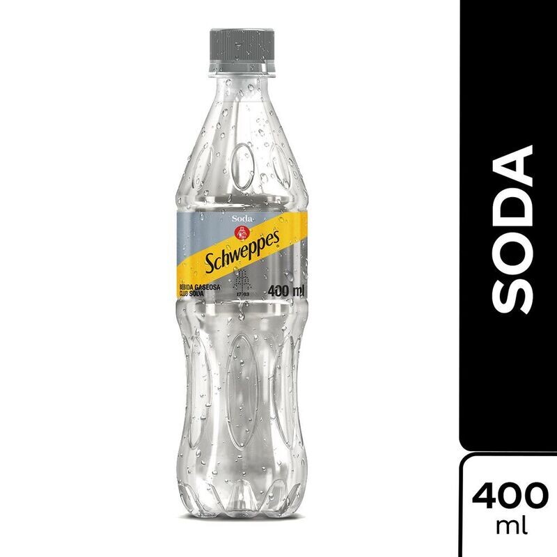 Soda schweppes botella x 400 ml