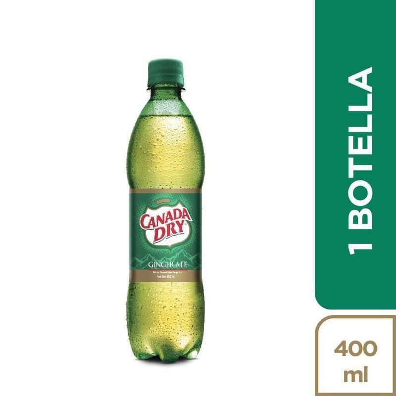 Gaseosa Canada Dry x 400 ml botella