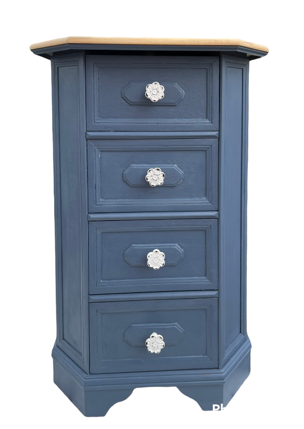 Petit chiffonnier bleu