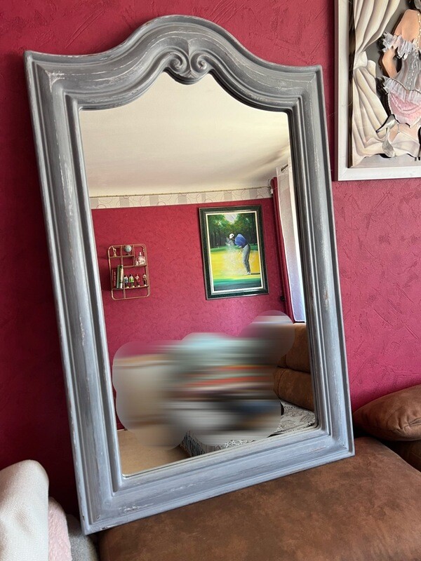 Grand miroir bois massif