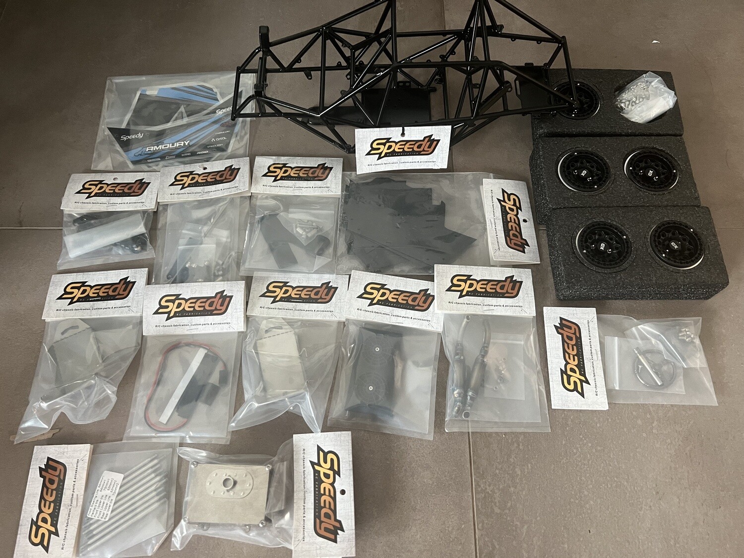 USD1099 for RC Speedy OAA chassis for VS4-10 complete Bundle Set with 1.9KMC wheel set (Stainless, Ready to ship)