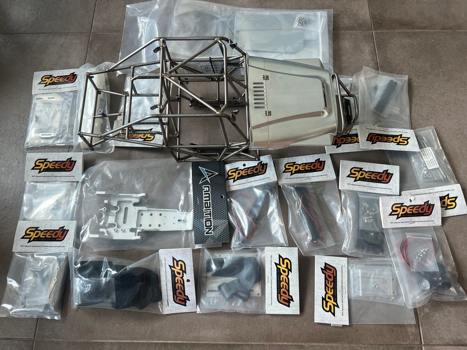 C3 Ultra 4 titaninum chassis for Vanquish VS4-10 Fordyce, Phoenix, VRD &amp; Axial SCX10ii.