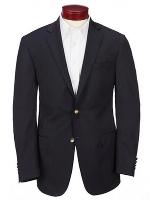 Classic New York Fit Solid Wool Sportcoat - Hart Schaffner Marx