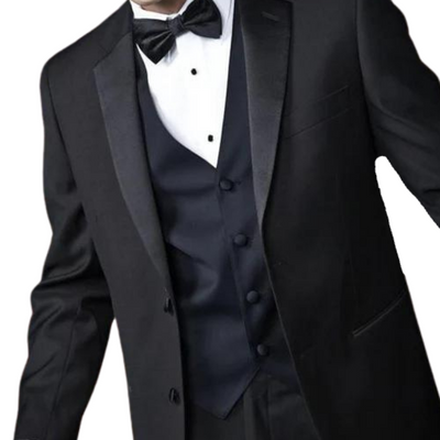 "Barcelona" Black Tuxedo Jacket (Separates) - Cardi