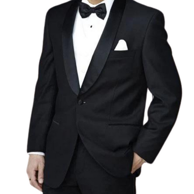"Seville" Black Tuxedo Jacket (Separates) - Cardi