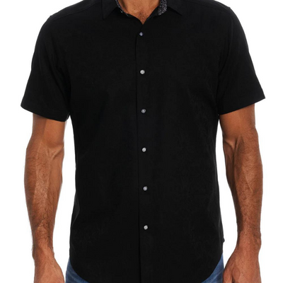 HIGHLAND SHORT SLEEVE BUTTON DOWN SHIRT - Robert Graham
