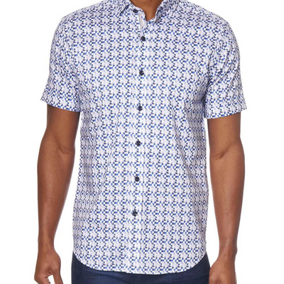 HERSCHEL SHORT SLEEVE BUTTON DOWN SHIRT - Robert Graham