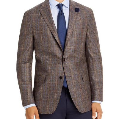 Brushed Plaid Regular Fit Sport Coat - Hart Schaffner Marx