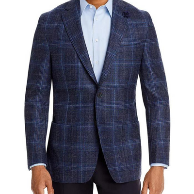 New York Plaid Regular Fit Sport Coat - Hart Schaffner Marx