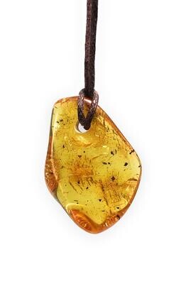 Bernstein Natur Anhänger getrommelt poliert