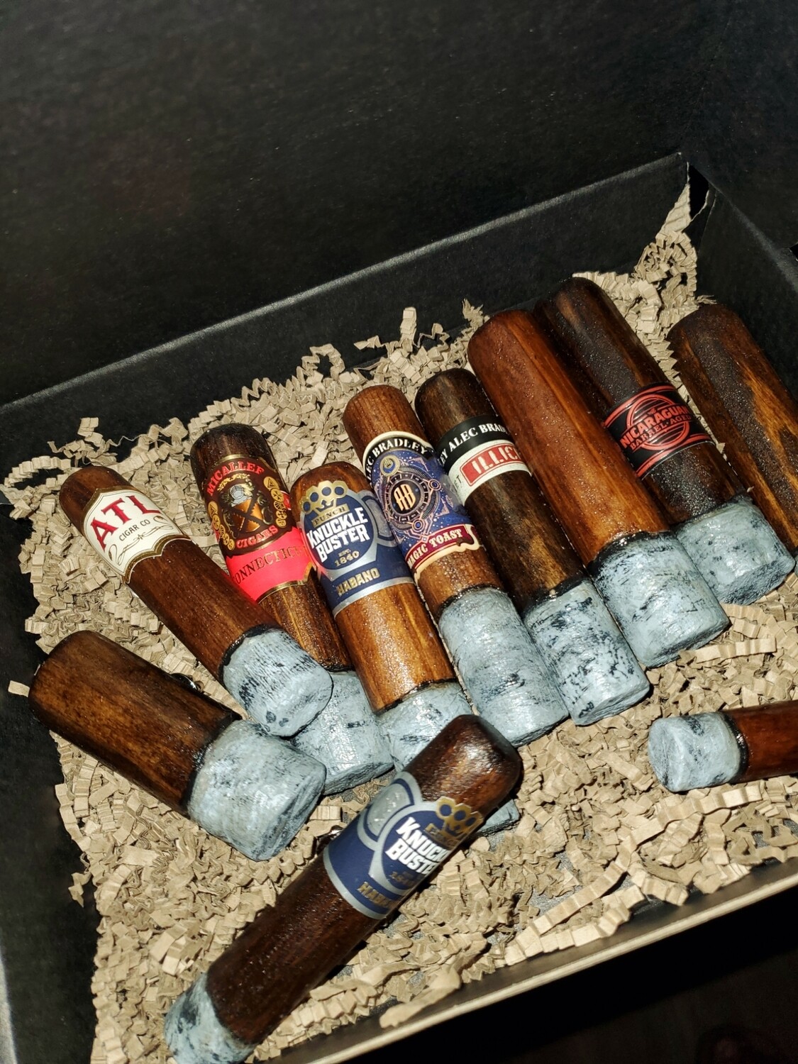 Handcrafted Wooden Cigar Pins (Lapel)