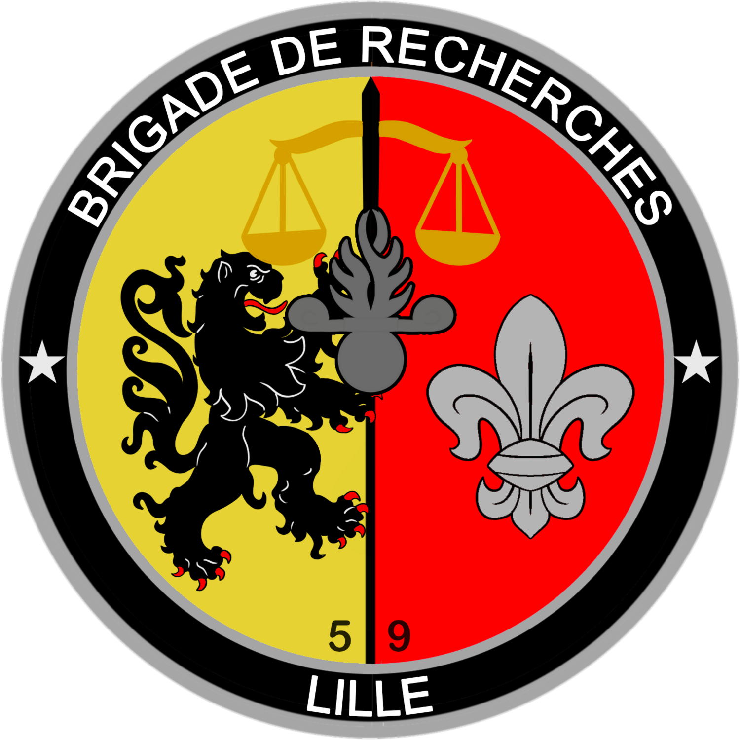 Rondache (brodé) BR LILLE