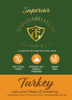 Turkey with Sweet Potato & Cranberry Complete dog food for Adult Dogs