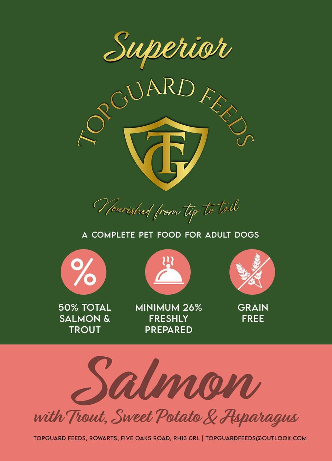 Salmon & Trout with Potato & Asparagus complete dog food for Adult Dogs