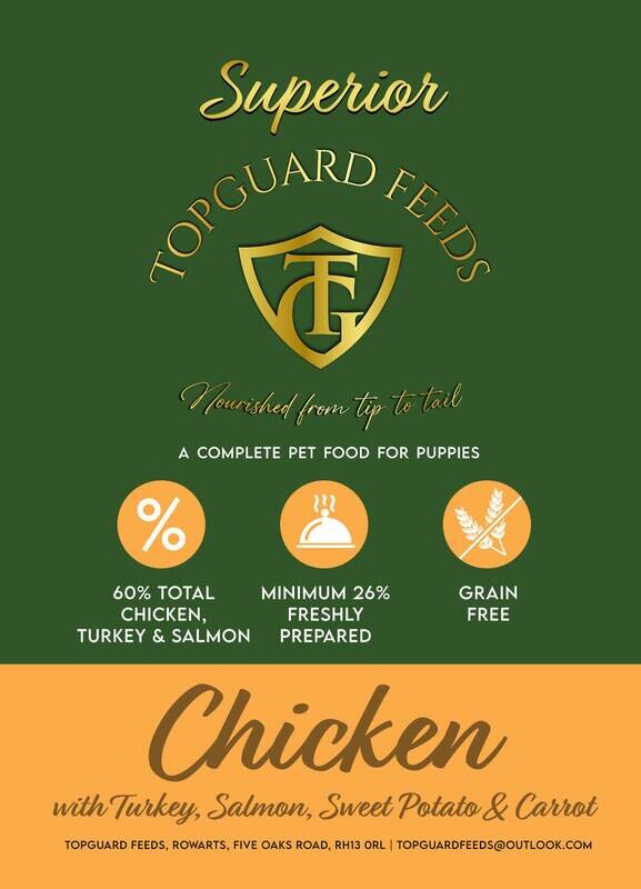 Chicken with Turkey, Salmon, Sweet Potato & Carrot Dog Food complete Puppy food